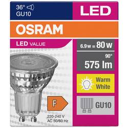 OSRAM HOMELIGHTING 4058075096646 LED Energetická třída (EEK2021) F (A - G) GU10 žárovka 6.9 W = 80 W teplá bílá (Ø x v) 50 mm x 50 mm 1 ks