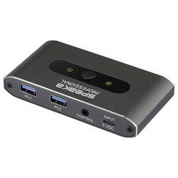 SpeaKa Professional 2 porty USB 3.0 přepínač šedá