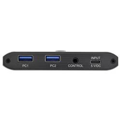 SpeaKa Professional 2 porty USB 3.0 přepínač šedá
