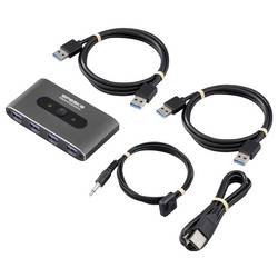 SpeaKa Professional 2 porty USB 3.0 přepínač šedá