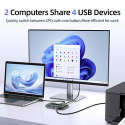 SpeaKa Professional 2 porty USB 3.0 přepínač šedá