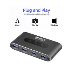 SpeaKa Professional 2 porty USB 3.0 přepínač šedá