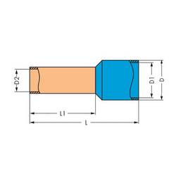 WAGO 216-201 dutinka 0.5 mm² částečná izolace bílá 1000 ks