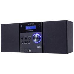 UNIVERSUM MS 300-21 stereo systém AUX, Bluetooth, CD, DAB+, FM, USB, s USB nabíječkou, vč. dálkového ovládání, včetně reproduktoru, funkce alarmu 2 x 5 W černá