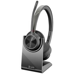 HP Poly Voyager 4320-M +BT700 Dongle Headset otevřená (On Ear) Bluetooth® stereo černá Potlačení hluku regulace hlasitosti, Vypnutí zvuku mikrofonu Počítače