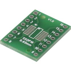 TRU COMPONENTS SSOP16-L experimentální deska epoxid (d x š) 18 mm x 15.6 mm 35 µm Rastr (rozteč) 2.54 mm Množství 1 ks