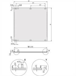 nVent SCHROFF 20848068 Přední panel 2 ks