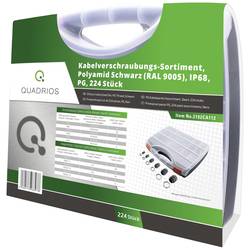 Quadrios 2102CA112 souprava kabelových průchodek voděodolná PA66 černá (RAL 9005) 1 sada