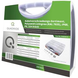 Quadrios 2102CA111 souprava kabelových průchodek voděodolná PA66 šedobílá (RAL 7035) 1 sada