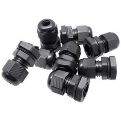 Quadrios 2102CA127 souprava kabelových průchodek vodotěsná M16 M16 PA66 černá 1 sada