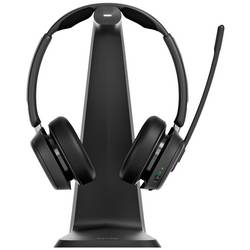 EPOS Impact 1061T ANC Headset otevřená (On Ear) Bluetooth® stereo černá Potlačení hluku headset, vč. nabíjecí a dokovací stanice Počítače