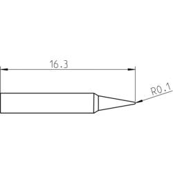 Weller RTP 002 C MS pájecí hrot konický Velikost hrotů 0.2 mm Délka hrotů 16.3 mm Obsah 1 ks