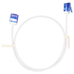 LogiLink CQ3071U RJ45 síťové kabely, propojovací kabely CAT 6A U/UTP 5.00 m bílá extrémně tenký , flexibilní provedení, samozhášecí, bez halogenů 1 ks