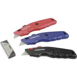 WorkPro WP200005WE Univerzální sada nožů Workpro, 3 ks s 3 přídavnými čepelemi 3 ks