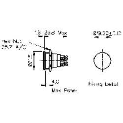 Bulgin MP0037, MP0037 tlačítko antivandal, 19.2 mm, 50 V, 1 A, 1 ks