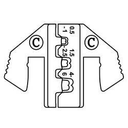 TOOLCRAFT PLE-0C Lisovací vložky plochý konektor Rozsah krimpování: 0.5 do 6 mm² Vhodné pro značku (kleště): TOOLCRAFT PZ-500
