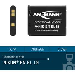 Ansmann A-Nik ENEL 19 akumulátor do kamery Náhrada za orig. akumulátor EN-EL19 3.7 V 700 mAh