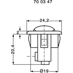 interBär 8014-109.01 kolébkový spínač 8014-109.01 250 V/AC 6 A 1x vyp/zap s aretací 1 ks