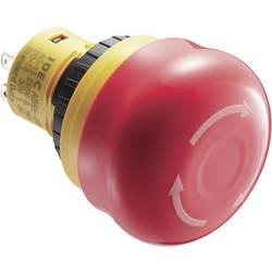 Idec AB6E-3BV02PRM, AB6E-3BV02PRM nouzový vypínač, 250 V/AC, 2 rozpínací kontakty, 1 ks