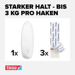tesa Powerstrips XL Lepicí háček Oval bílá Množství: 1 ks