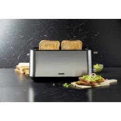 DOMO TOASTER 2 Schlitze für 4 Toasts topinkovač s vestavěnou funkcí ohřívání pečiva