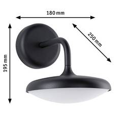 Paulmann Nostro LED anthrazit 94758 venkovní nástěnné osvětlení LED pevně vestavěné LED 10 W antracitová