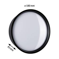 Paulmann Platomo schwarz 94696 venkovní nástěnné osvětlení LED 14.5 W černá