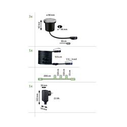 Paulmann P+S Floor Set insect friendly 94717 Osvětlovací systém Plug&Shine LED vestavná svítidla LED 13.5 W zlatá antracitová