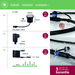 Paulmann P+S Floor Set insect friendly 94717 Osvětlovací systém Plug&Shine LED vestavná svítidla LED 13.5 W zlatá antracitová