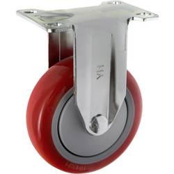 TOOLCRAFT TO-5137959 Pevné kolečko s konstrukční deskou, 100 mm, polyuretan nosnost (max.): 125 kg