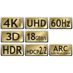 Maxtrack HDMI kabel Zástrčka HDMI-A, Zástrčka HDMI-A 70.00 m černá C 508-70 ML 4K UHD HDMI kabel