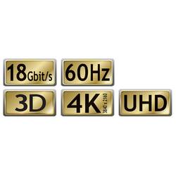 Maxtrack HDMI kabel Zástrčka HDMI-A, Zástrčka HDMI-A 3.00 m bílá C 216-3 L 4K UHD HDMI kabel