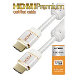 Maxtrack HDMI kabel Zástrčka HDMI-A, Zástrčka HDMI-A 3.00 m bílá C 216-3 L 4K UHD HDMI kabel