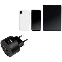 LogiLink Ladegerät USB nabíječka, 2x USB A, 10.5 W, černá