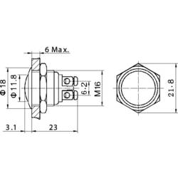 TRU COMPONENTS GQ 16B-S, 701273 tlačítko antivandal, 16 mm, 48 V/DC, 2 A, 1 ks