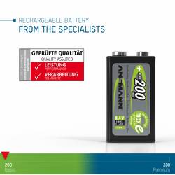 Ansmann maxE 6LR61 akumulátor 9 V Ni-MH 200 mAh 8.4 V 1 ks