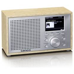 Lenco DAR-017WH DAR-017 wood stolní rádio, DAB+, FM, bezdrátový příjem, Bluetooth, funkce alarmu, dub