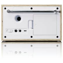 Lenco DAR-017WH DAR-017 wood stolní rádio, DAB+, FM, bezdrátový příjem, Bluetooth, funkce alarmu, dub