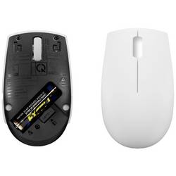 Lenovo 300 Wireless Compact optická myš, přenos bezdrátový, 3 tlačítko, 1000 dpi, světle šedá