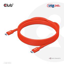 club3D Kabel USB-C USB 2.0 USB-C ® zástrčka 3.00 m oranžová CAC-1513