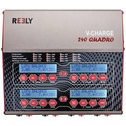 Reely V-Charge 240 Quadro modelářská multifunkční nabíječka, 12 V, 230 V, 12 A, Li-Pol, Li-Ion, LiFePO , LiHV , NiCd, NiMH, pro olověné akumulátory, 4 výstupy