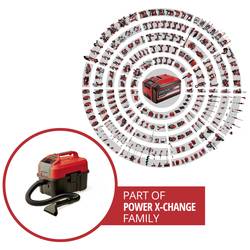 Einhell Power X-Change TE-VC 18/10 Li + StarterKIT 1668363+2188165 mokrý/suchý vysavač 10 l bez akumulátoru