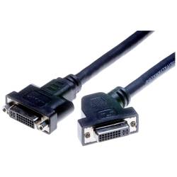 Lyndahl DVI kabel DVI-I 24+5pól. zásuvka, DVI-I 24+5pól. zásuvka 0.2 m černá LKPK004 Zásuvka úhlová, otočená o 90° DVI kabel
