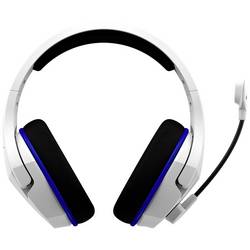 HyperX Cloud Stinger Core Headset uzavřená (Over Ear) bezdrátová stereo bílá, modrá regulace hlasitosti, Vypnutí zvuku mikrofonu Gaming