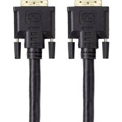 Renkforce DVI kabel DVI-D 24+1pol. Zástrčka, DVI-D 24+1pol. Zástrčka 20.00 m černá RF-4695150 dvoužilový stíněný, s feritovým jádrem, pozlacené kontakty DVI