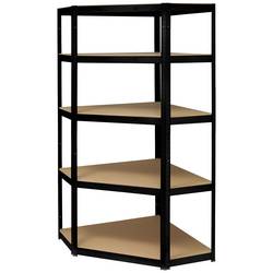 TOOLCRAFT TO-8701224 rohový modul skladového regálu, (š x v x h) 70 x 1.8 x 70 cm, Kov (práškový nátěr) , MDF, kovová podlaha, černá (matná)
