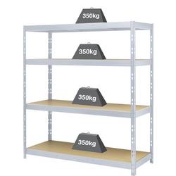 TOOLCRAFT TO-8701227 základní modul upínacího regálu , (š x v x h) 1.6 x 1.8 x 60 m, kov, MDF, stříbrná