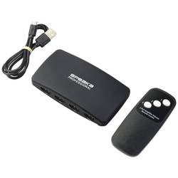 SpeaKa Professional SP-HDS-200 3 porty HDMI přepínač s dálkovým ovládáním UHD 8K @ 60 Hz, UHD 4K @ 120 Hz