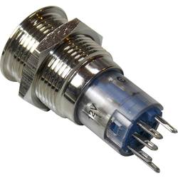 TRU COMPONENTS LAS2GQF-11ZE/B/12V/N/P, 701791 tlačítkový spínač antivandal, 16 mm, 250 V/AC, 3 A, 1 ks