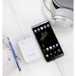 Intenso XS5000 powerbanka Li-Pol, 5000 mAh, USB-A, USB-C®, microUSB, bílá, Indikátor stavu